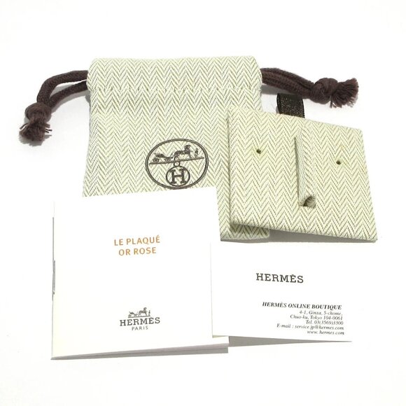 HERMES Mini Pop H Black Gold Hardware Earrings bran780-100325 - Picture 7 of 7